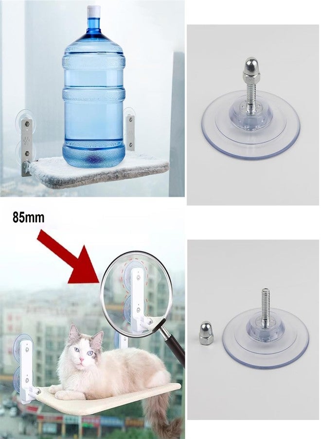 SquEqu 4 Pack Cat Window Perch Suction Cup Replacement with Screws 85mm Sturdy Strong Hanging Holder Suction Cups for Cat Window Perch Cordless Hammock Foldable Cats Bed Seat - Image 3